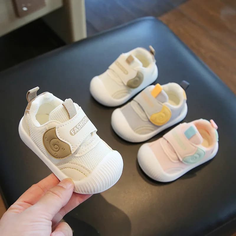 2026 Fashion Baby Shoes for Kids PU Leather Sneakers with Soft Sole Ergonomics Baby Sports Shoes First Step