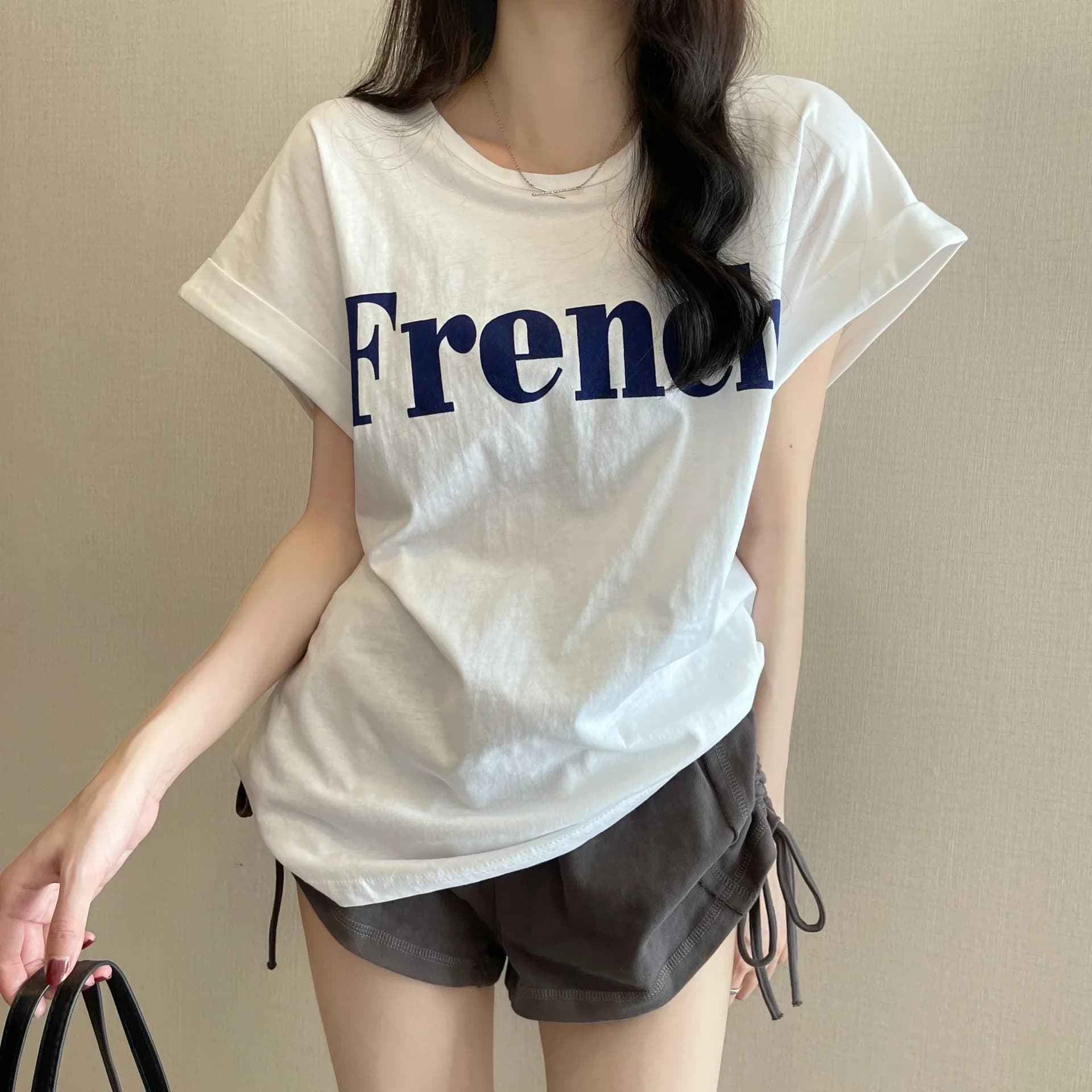Summer Casual Print T-Shirts Women's Blouse Tops Straight Cut Short Sleeve round Neck Lightweight Fashionable Ladies' Tops