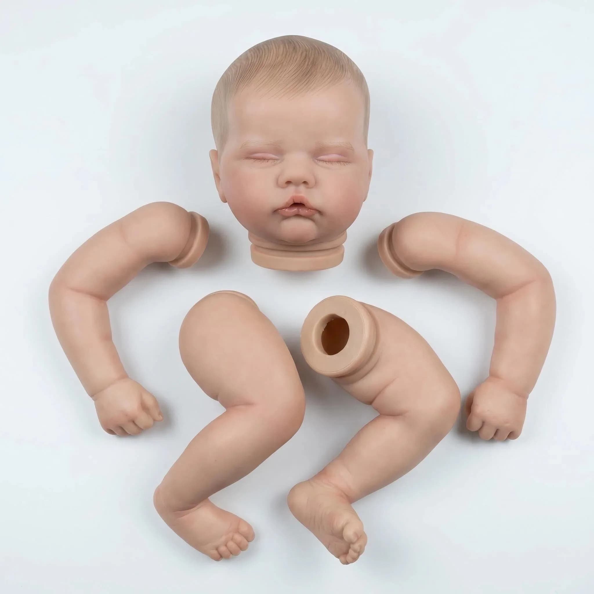 Quinbee 19inch Painted Doll Parts with Cloth Body for DIY Artists NPK Clearance Sale Collectible Doll Components