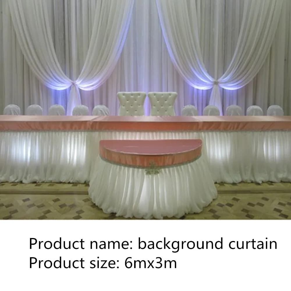 Nuovo Arrivo 3m H x6m W 1 Pezzo Crema Croce Tende Tenda di Seta del Ghiaccio Pannello Della Parete Sfondo di Nozze Drappo Evento Decorazione Del Partito
