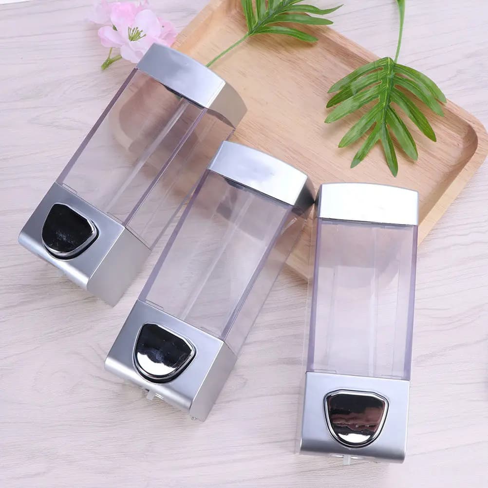 Wall Mounted Triple Outlet Soap Dispenser for Shampoo Conditioner Shower Gel Body Wash Bathroom Hotel Kitchen