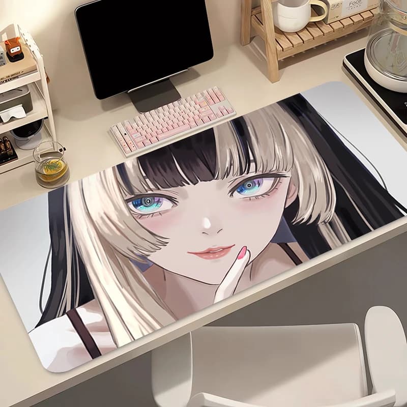Tappeto per tastiera da gioco Laptop Kawaii Anime Girl Mouse Pad Hololive Juutei Raden Tappetino per mouse desktop PC Gamer Cabinet Tappetino per mouse carino