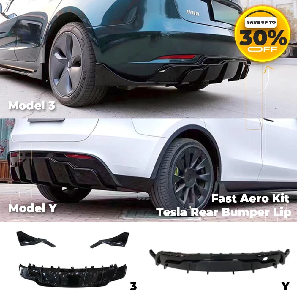 Modely 2023 Diffusore posteriore Veloce Aero Kit Paraurti Labbro Mento Corpo Kit Deflettore Tuning Accessori Per Tesla Modello 3 Y 2017-2023