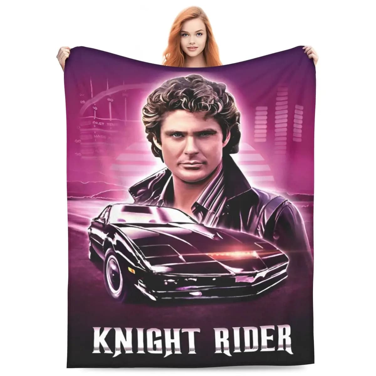 Knight Rider Coperta Coperta Action Serie TV Coperta in lana Decorazione divano camera da letto Copriletti caldi ultra morbidi