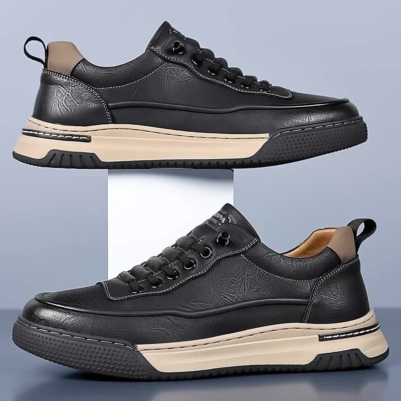 Scarpe da tavolo da uomo in pelle di mucca di moda Designer Scarpe da ginnastica casual con suola morbida con plateau Uomo Primavera Autunno Sport Zapatos De Hombre