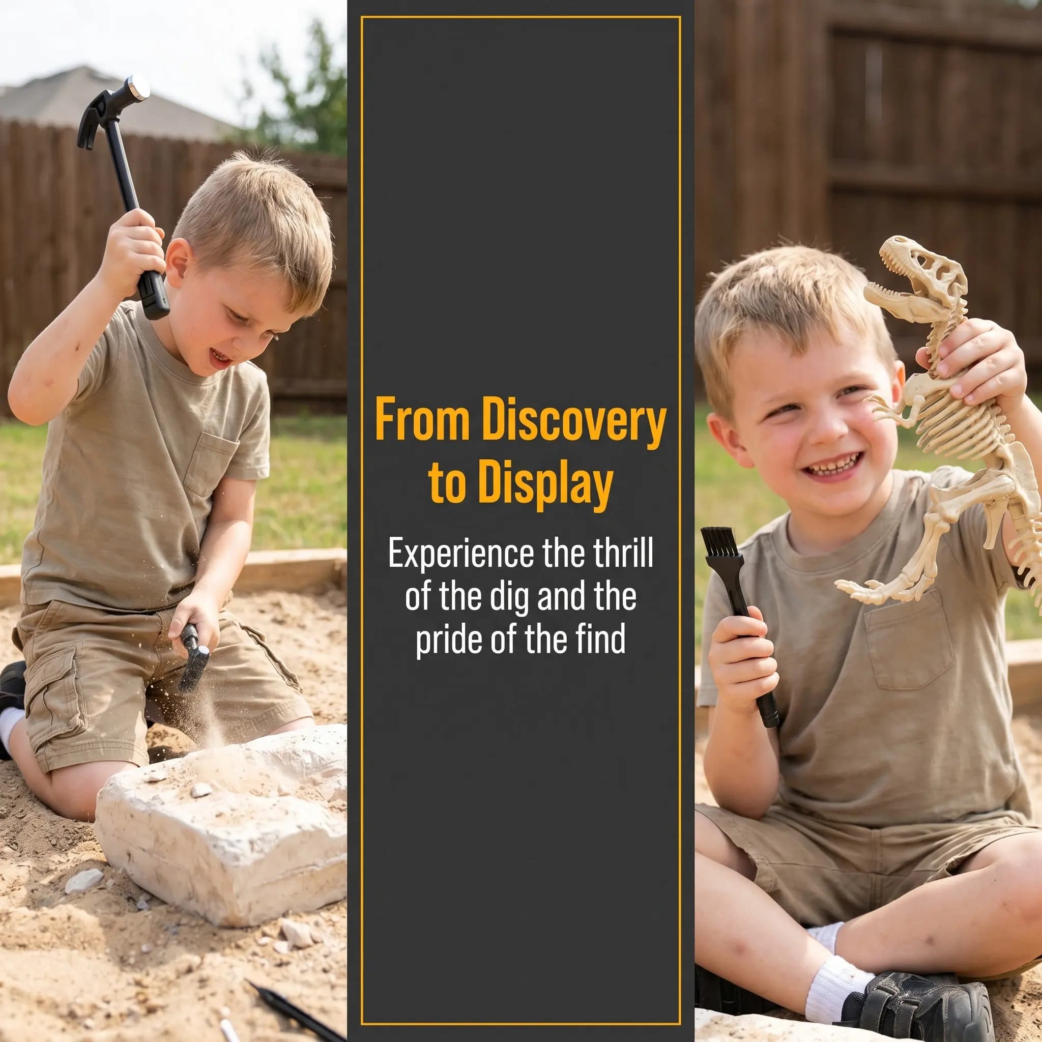 1Set Kids Educational Digging Kit Archaeological Excavation Tools Set for Dinosaur Digging