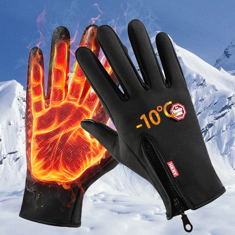 Men and women's warm winter gloves, waterproof and delicate touch screen on the skin, suitable for cycling and skiing