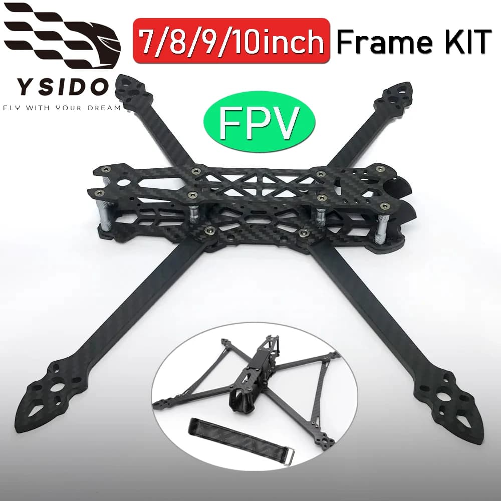 Kit Telaio in Fibra di Carbonio Mark4 V2 7/8/9/10 Pollici, Passo 295/367/387/427mm per Droni FPV Freestyle e da Corsa a Lungo Raggio