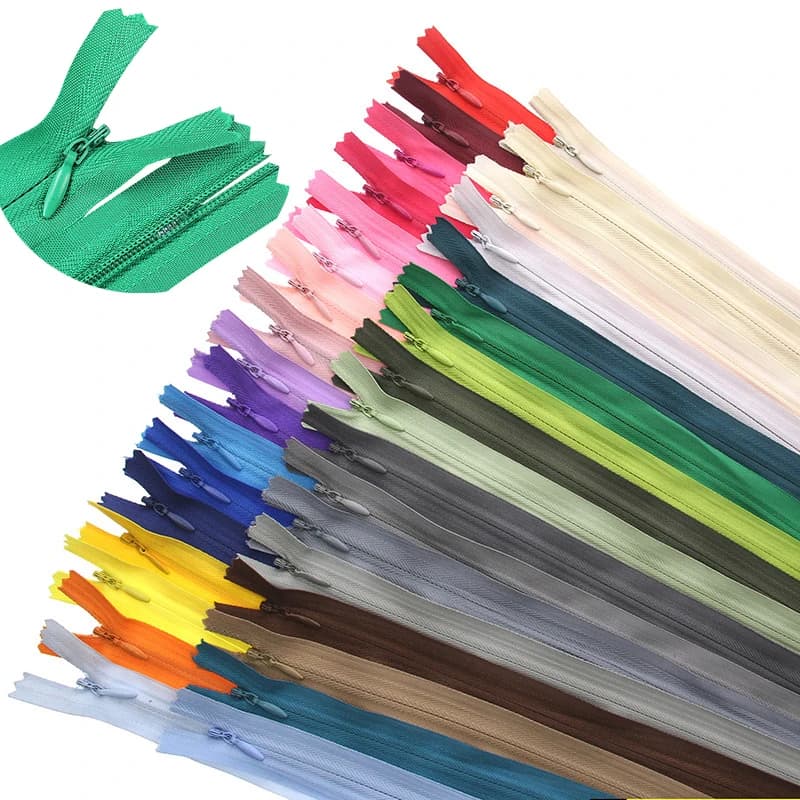 10 pz 6 pollici-24 pollici (15 cm-60 cm) cerniere invisibili cerniere a spirale in nylon per cucito su misura artigianato cerniere sfuse tirare charms 25 colori