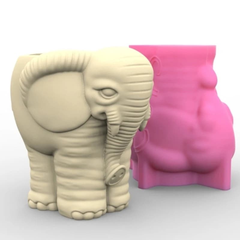 3xua silicone stampi in resina fusione decorazioni per casa della casa tazza candele per elefanti