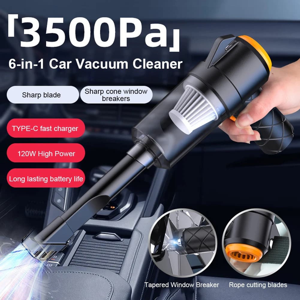 6 IN 1 Aspirapolvere per auto Aspirazione Colpo Aspirapolvere Senza Fili Casa Palmare di Ricarica Portatile Mini Piccola Aspiradora Macchina Auto