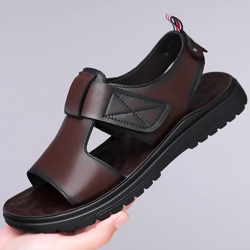 Summer Casual Men's Two-Way Slip-On Sandals with Magic Tape Anti-Slip Soft Bottom for Daily Commute And Outdoor Wear-6189