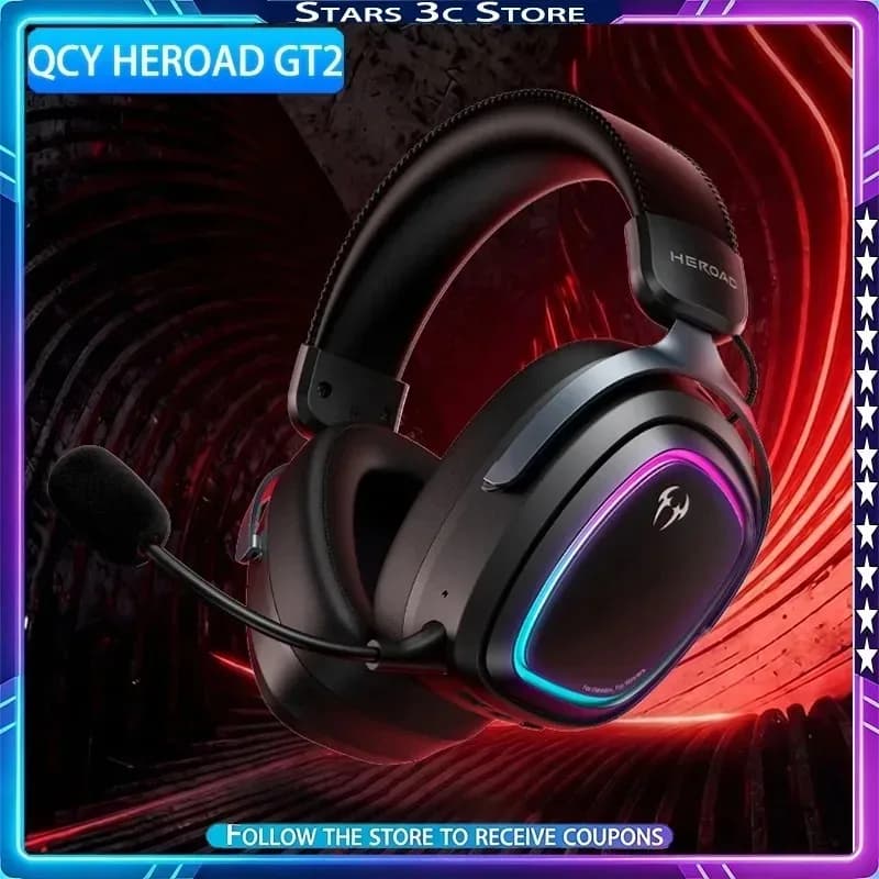 QCY Heroad GT2 Over-ear Headphones Wireless 5‑Mode THX Spatial Sound Effects Long Battery Life ANC Gaming Headset