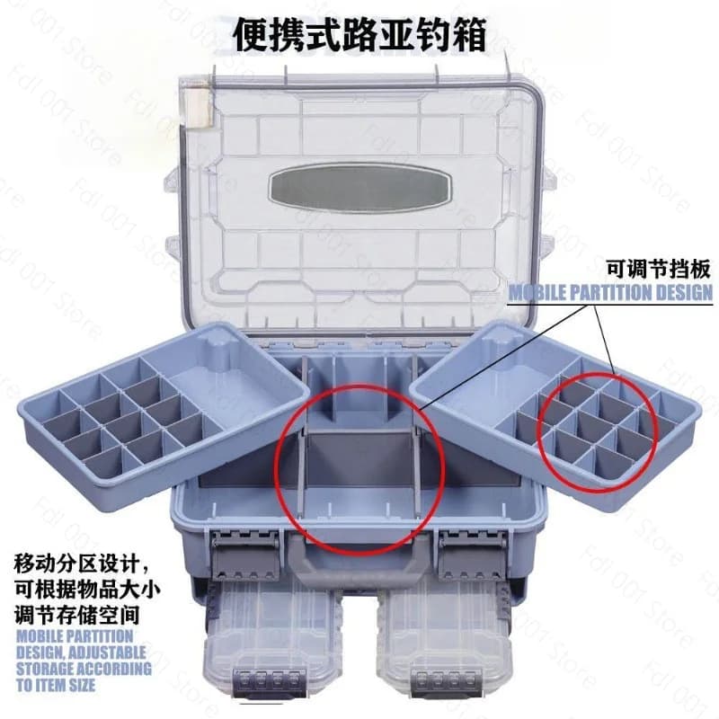 Fishing Tackle Box Large Capacity Portable Multi-functional Waterproof Bait Accessories Outdoor Camping Storage Box