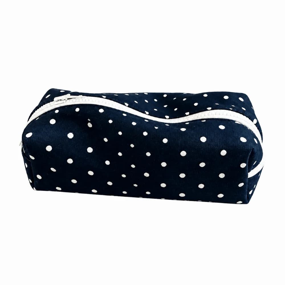 Korean Polka Dot Design Pencil Case Large-capacity Soft Touch Stationery Pouch Stationery Storage Bag Back To School