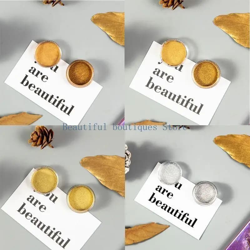 U4LF Premium Mica Powder Pigment 4 Colors 20g Each Pigment Powder Metallic Marble Epoxy Resin Color Pigment Nail Polish