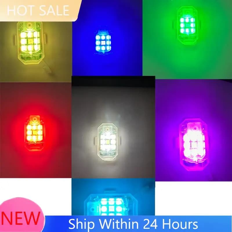 2025 Trendwireless telecomando LED luce stroboscopica per auto moto bici 7 colori anti-collisione flash lampada di avvertimento