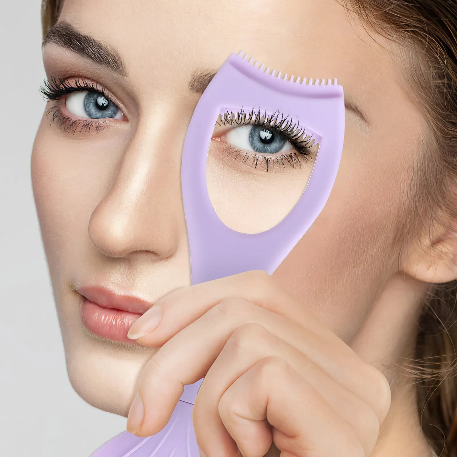 3Pcs Mermaid-Shaped Reusable Mascara Shield Guard Tool Set for Eyelash Comb Eyeliner Guide Natural Eye Makeup Applicator