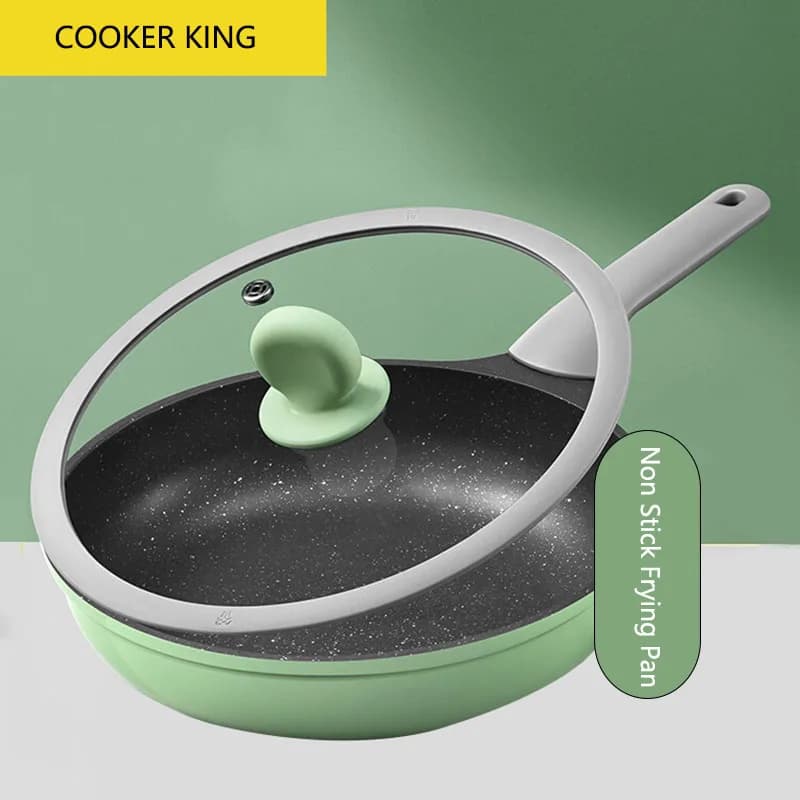 KING Stove Flat-bottom non-stick pan for steak and egg induction cooker Gas universal kitchen cookware for domestic use