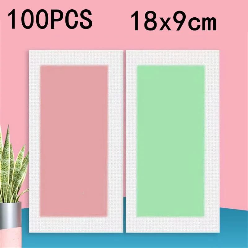 Green Professional Hair Removal Wax Strips - 5/10/20/50/100 Sheets Double Sided Depilation Paper for Bikini Leg Body Face