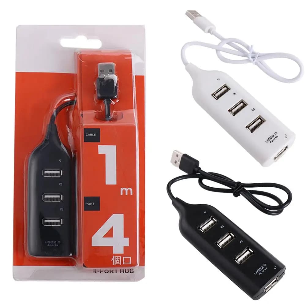 Accessori per Periferiche, Hub USB Splitter, Adattatore per Notebook, Adattatore di Alimentazione, Hub USB Multiplo, Hub USB 2.0 a 4 Porte