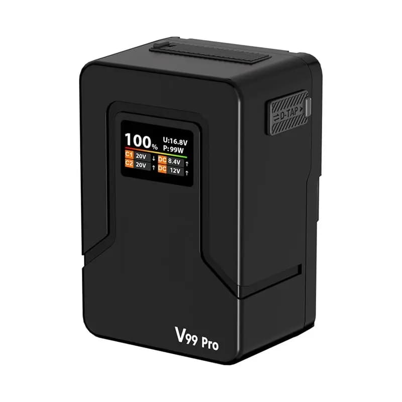 Batteria V-Mount ZG-V99 Pro 99Wh, versione aggiornata per alimentazione di monitor per fotocamere e display intelligenti, Li-Po V-Lock