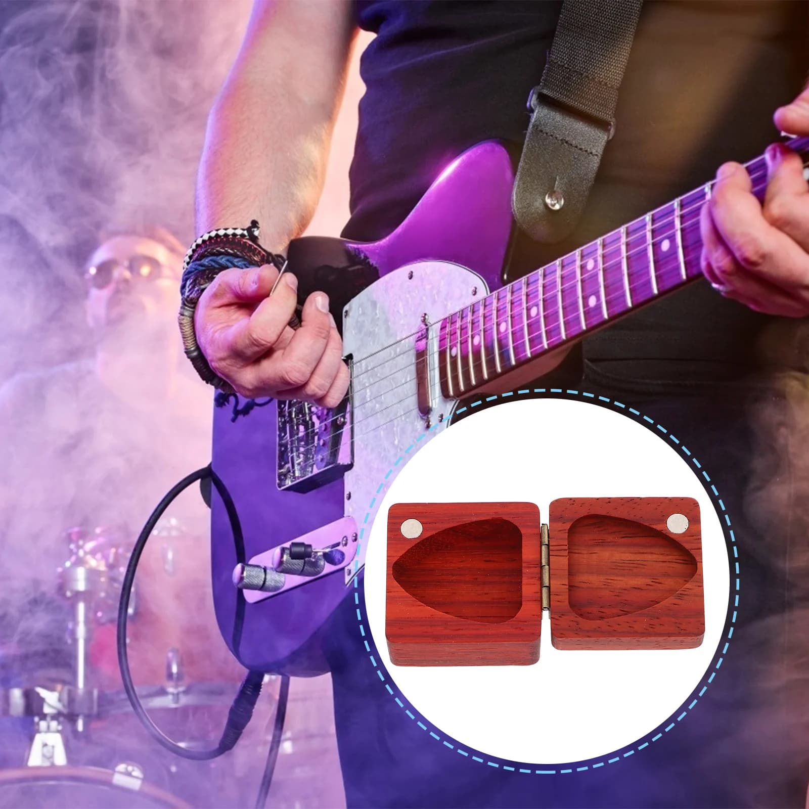 Organizer per custodia per plettro per strumenti musicali per plettri per chitarra Contenitore per display acustico