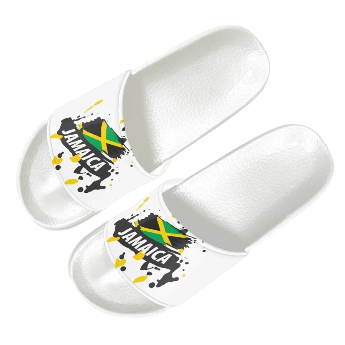 Art Design Jamaica Flag Print Women's Slippers Summer EVA Lightweight Non-slip Slippers Couple Outdoor Beach Wading Flat Sandals