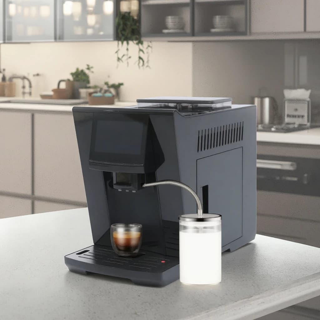 Professional Automatic Coffee Machine for Home Use with Touch Screen, New Design, Electric Coffee Grinder with Bean-to- Function Cup