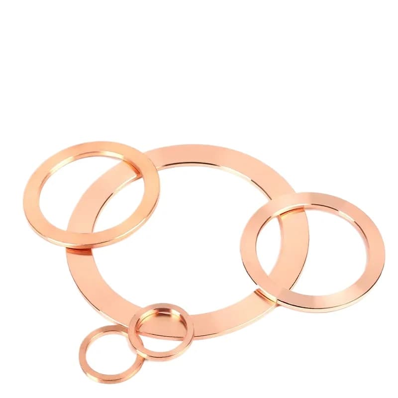 CF 16 20 25 35 63 80 100 150 Vacuum Fitting Sanitary Flat Copper Crush Washer Gasket Sealing Ring for Flange Fittings Pump