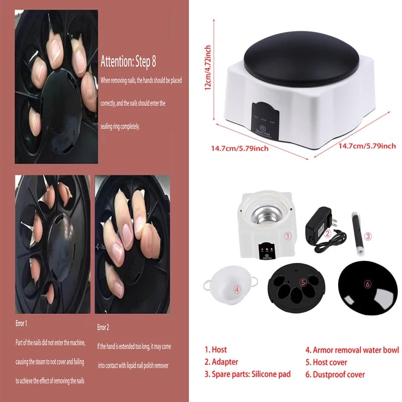 Remove Gel Nail Polish 36W, Electric Tool for Gel Removal and Polishing, Suitable for Beauty Salons and Home Use