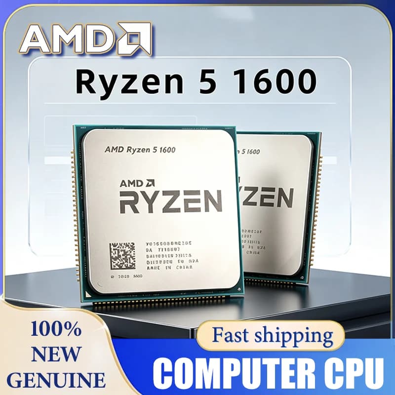 100% Brand New In Stock AMD R5 1600 3.2GHz Six Core Twelve Thread 65W YD1600BBM6IAE Socket AM4 CPU Processor