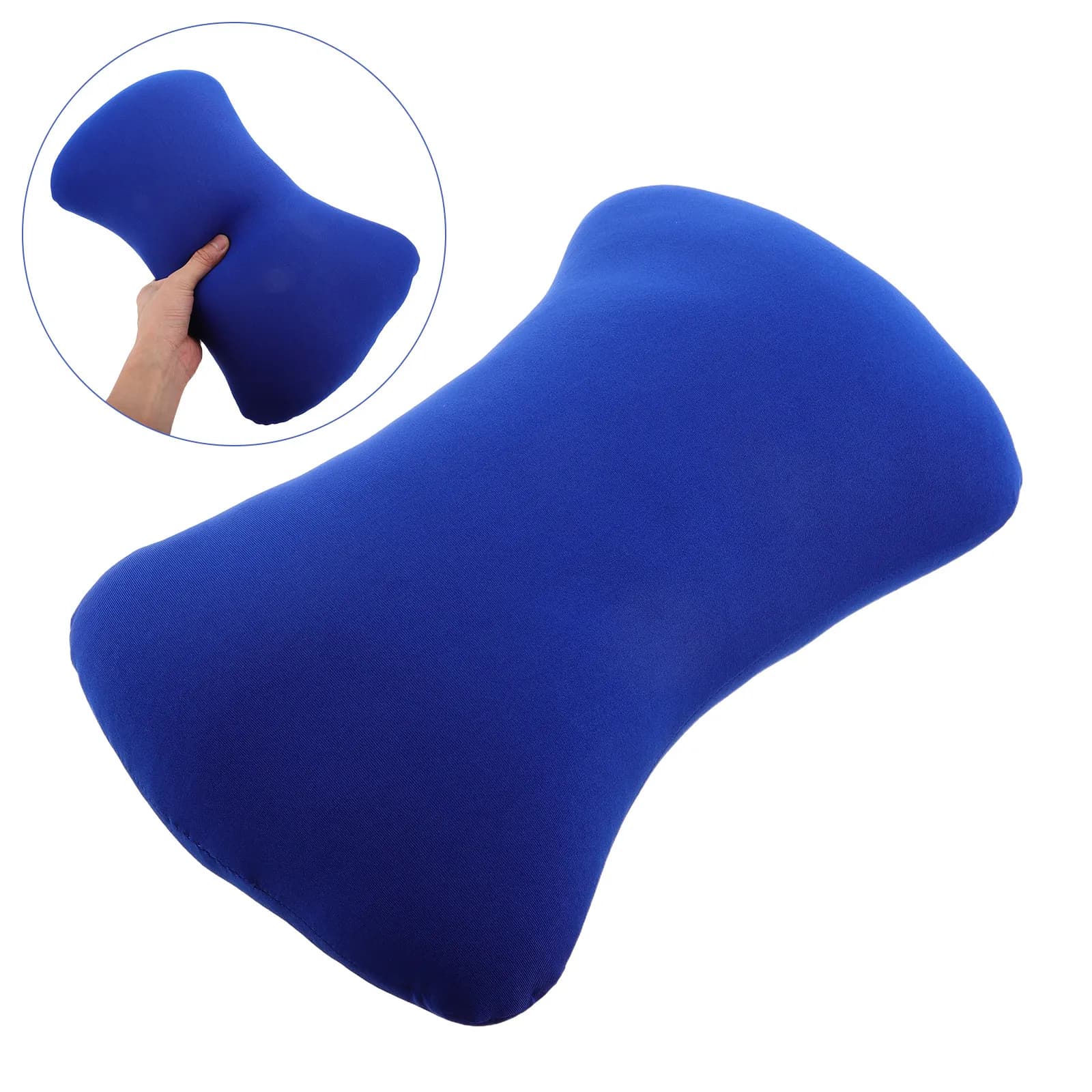 Mini Cuscino Ergonomico in Schiuma a Particelle per Collo, Portatile e Compatto per Campeggio, Escursionismo, Viaggi, Riposo sul Tavolo, Supporto Lombare