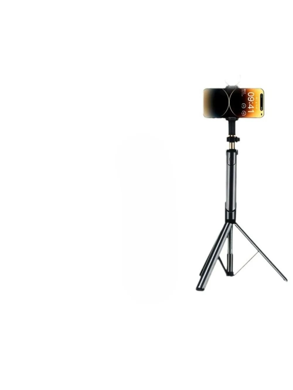 Nuovo selfie stick universale con treppiede, accessorio per vlog con rotazione a 360 gradi, supporto per cellulare per live streaming all'aperto.