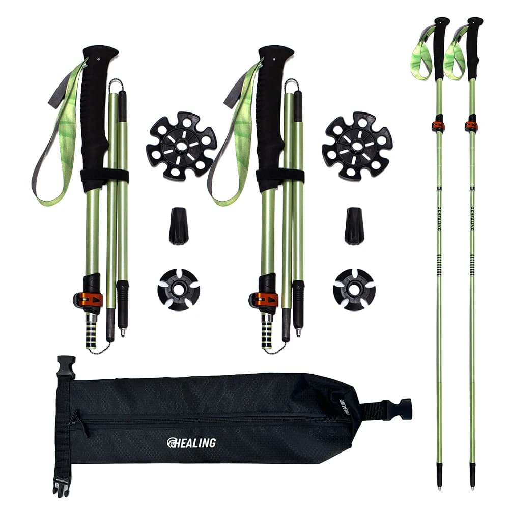 Ultralight Carbon Fiber Trekking Hiking Poles For Camping Trekking Travel Adjustable Length EVA Handle Tungsten Steel