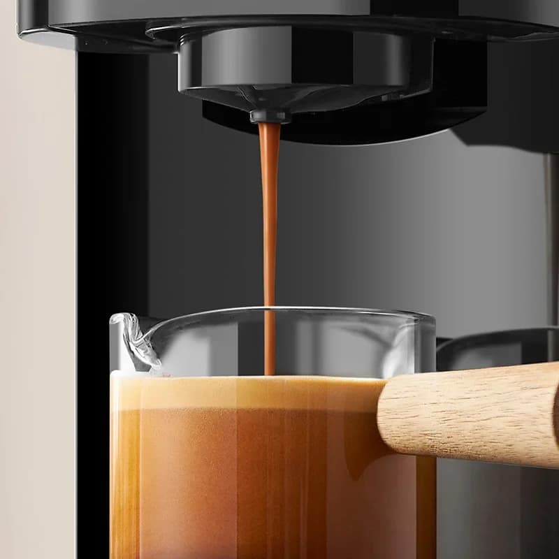 Automatic Capsule Coffee Machine 7-Level Water Volume Adjustment, 19 Bar High-Pressure Extraction, Hot and Cold Dual Extraction