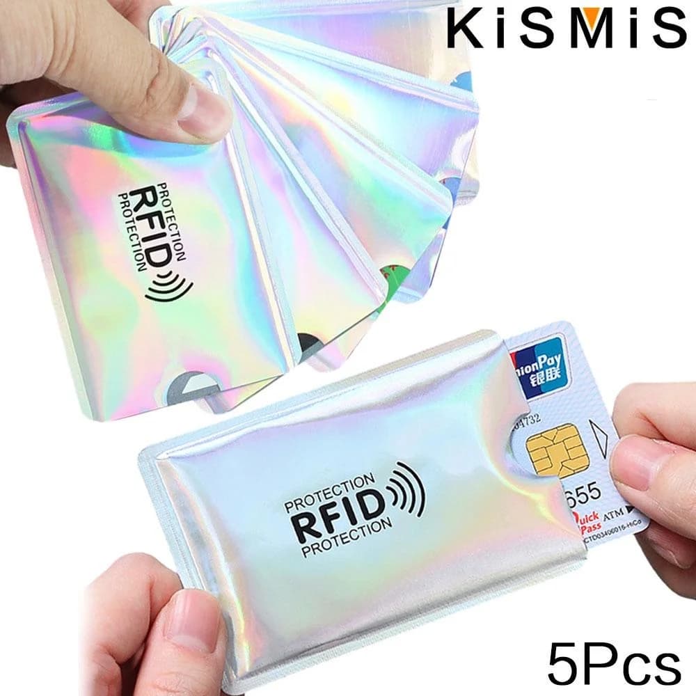 5 pezzi ultrasottile anti Rfid portafoglio blocco lettore serratura porta carte di credito antifurto custodia per carte di credito protezione nuova carta Rfid
