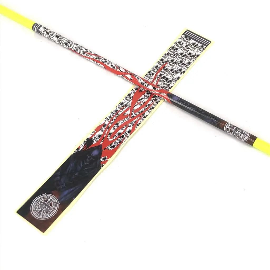 Archery Arrow Wraps Skull Red Durable Sticker Arrow Fletches Bow Shaft Accessories for Target Archery Hunting