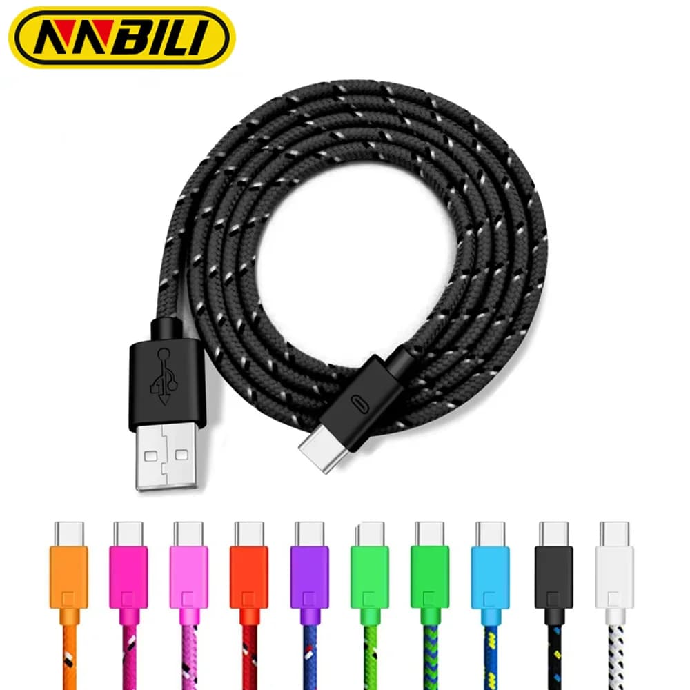NNBILI USB Type-C Hemp Braided Technology Fast Charging Data Cable, Suitable for Xiaomi, Samsung, Huawei