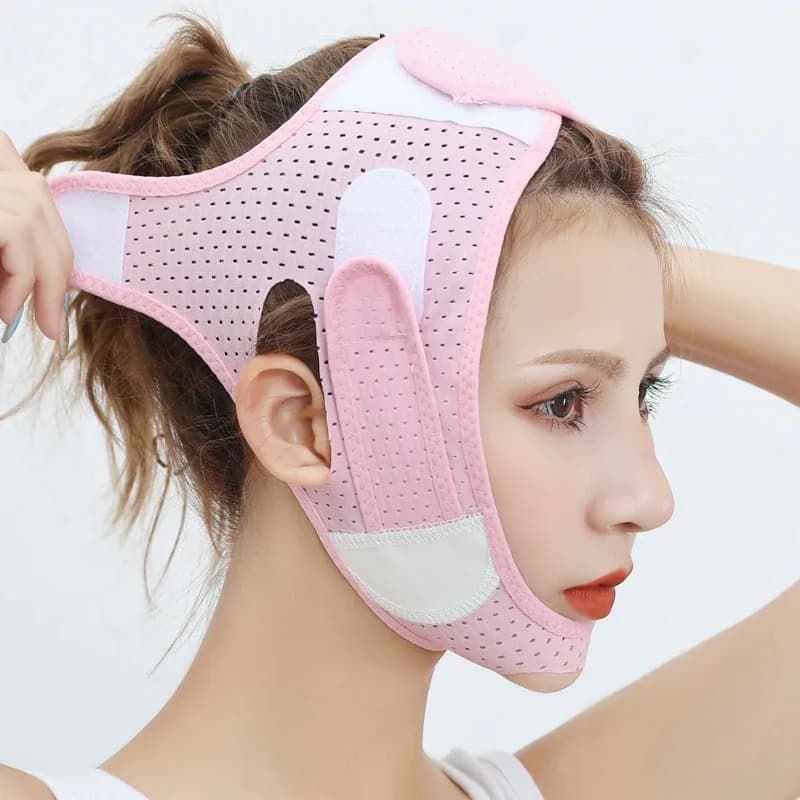 Cintura Modellante a V per Lifting Viso, Riduttore Doppio Mento, Anti-Rughe, Maschera Snellente per Donne