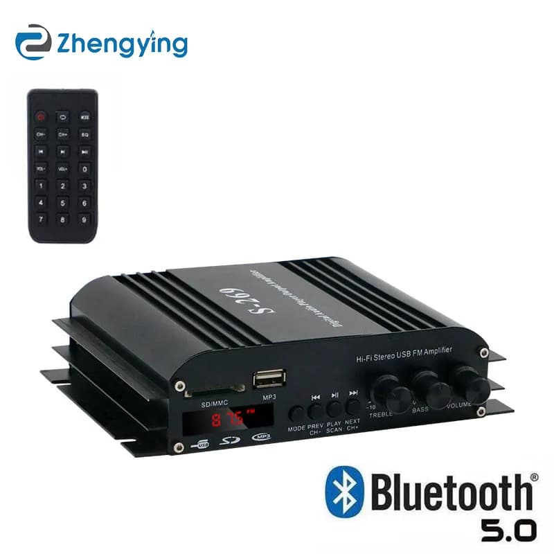 Amplificatore audio HiFi a 4 canali Amplificatore audio digitale Bluetooth Amplificatore subwoofer per uso domestico e in auto