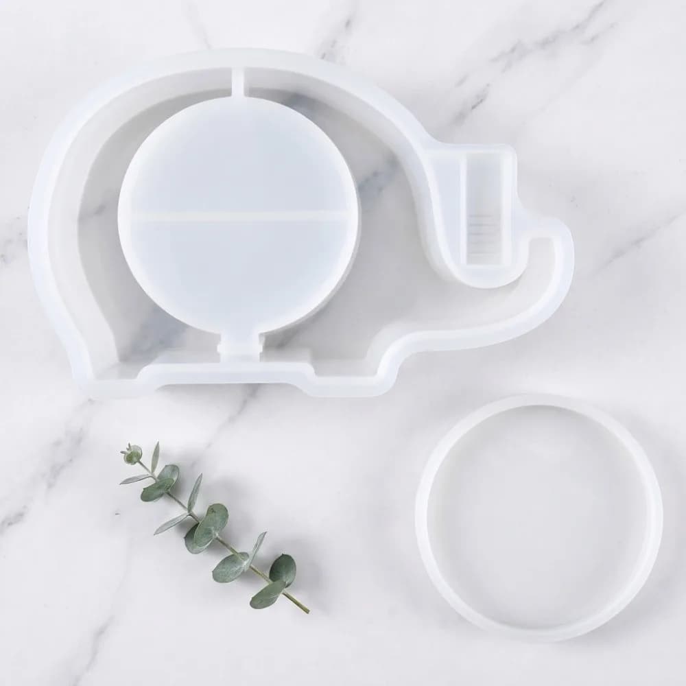 Stampo in silicone a forma di elefante per salvadanaio, 1 set, stampo per fusione animali, design confezionato in sacchetto, riutilizzabile e flessibile