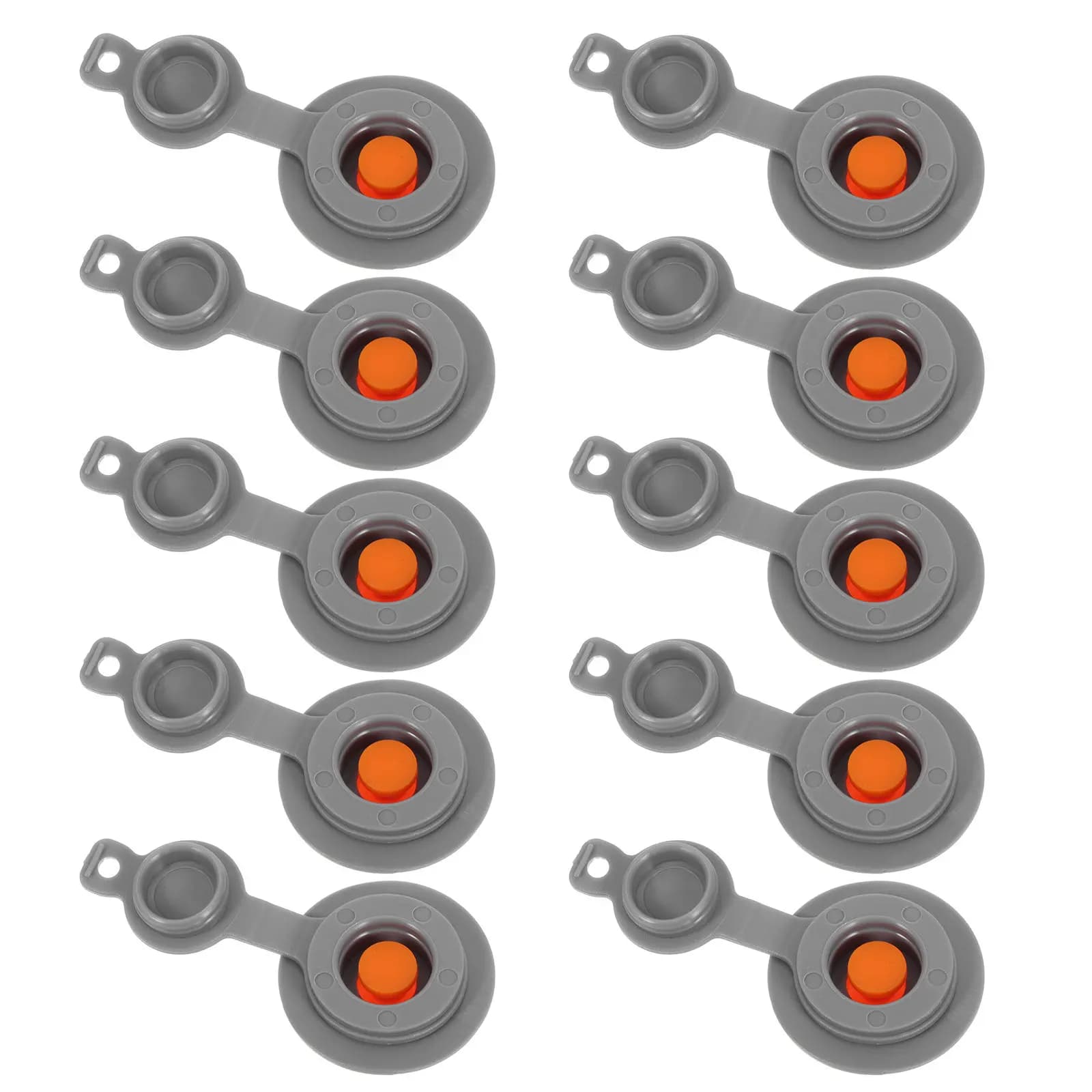 10 Pezzi Valvola di Gonfiaggio per Cuscini d'Aria 12mm in TPU Universale Antiperdita con Pulsante di Ricambio per Cuscini Gonfiabili da Campeggio e Viaggio