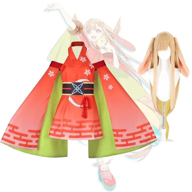 Set Kimono Cosplay Cosmic Kaguya 2026 - Principessa Kaguya! Costumi da Palcoscenico, Parrucche e Copricapi per Feste di Halloween e Anime Expo