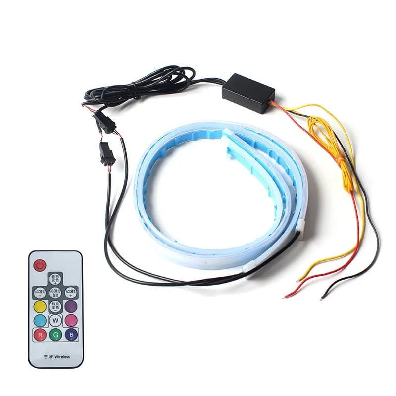 2 pcs APP for auto motorcycle flowing direction indicator lamp daylights LED back light decoration waterproof back light strip