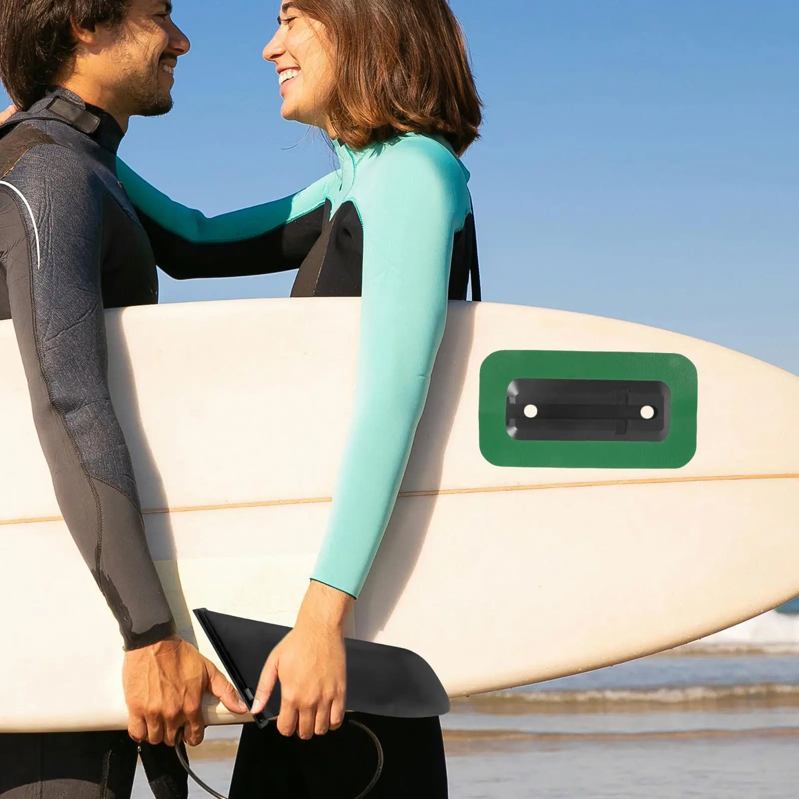 Nastro Protettivo Adesivo in PVC Antiscivolo per Bordo Base Pinna Kayak Canoa SUP Gonfiabile per Tavola da Surf