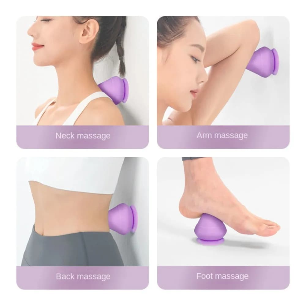 with Suction Cup Fascia Massage Ball Massager Trigger Point Multi-Function Fitness Ball Arm Foot Massager Muscle Relaxation