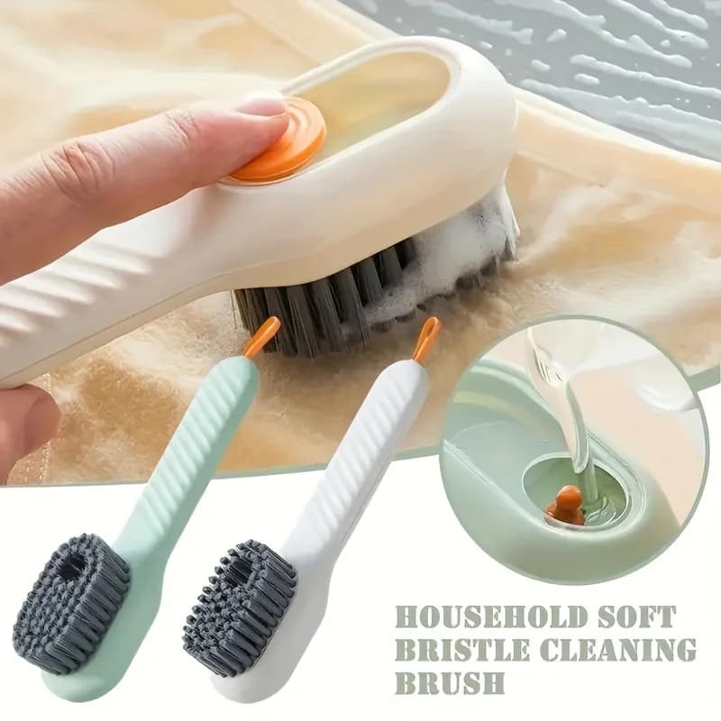 3-Piece Set of Multifunctional Shoe Brushes, Can Add Cleaning Liquid, Specialized for Cleaning Shoes, Professional Shoe Cleaning Brush with Soft Bristles That Won'T Damage Shoes, Household Laundry Brush Tool