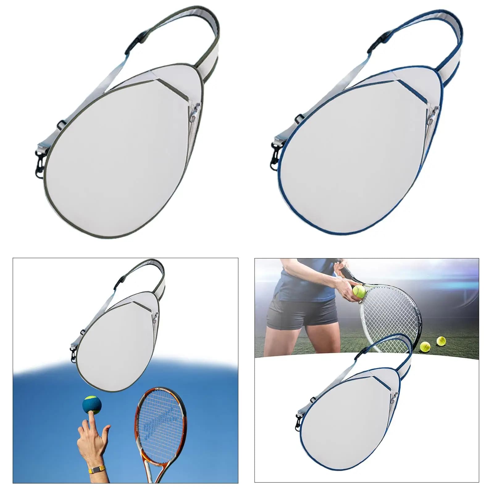 Tennis Bag Portable Carrier Adjustable Strap Travel Pouch Tennis Racket Bag
