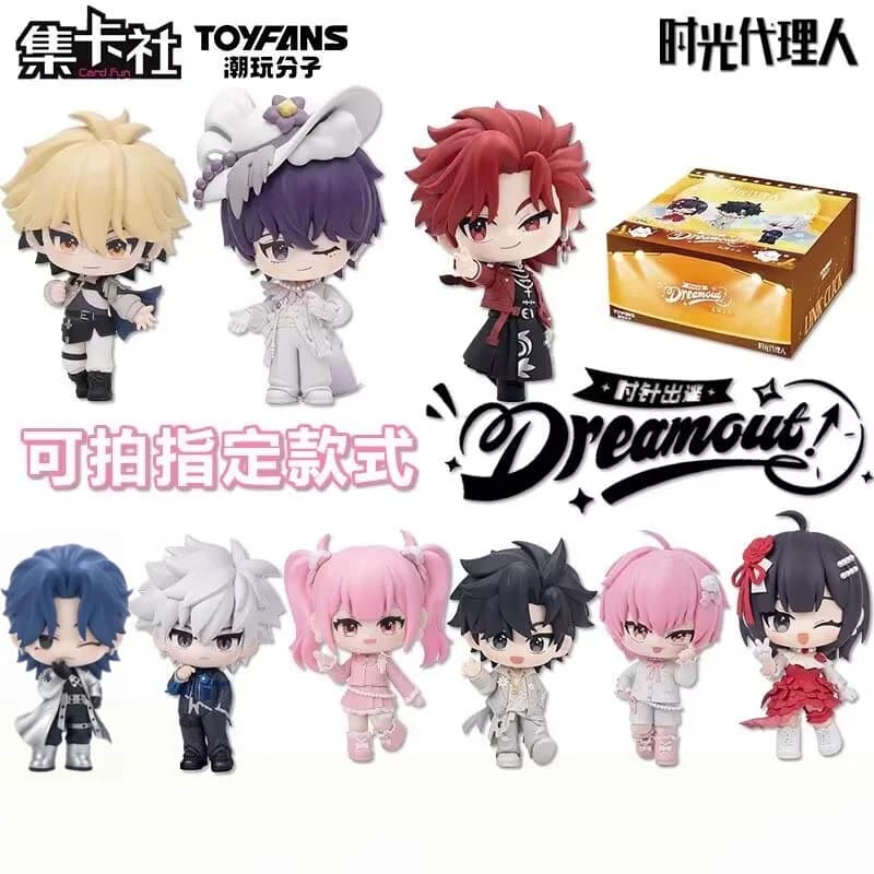 New Genuine Link Click Dreamout Time Escape Series Q Figure Mystery Blind Box Cute Anime Figures Desktop Decoration Toy Gift